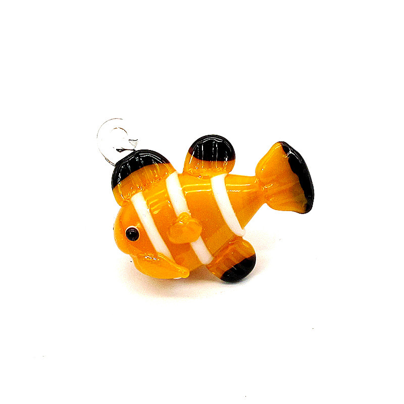 Aquarium Fish Japan - Aquarium-Deko-Statue, handgefertigte Murano-Glas Clownfisch-Figuren, japanischer Stil,