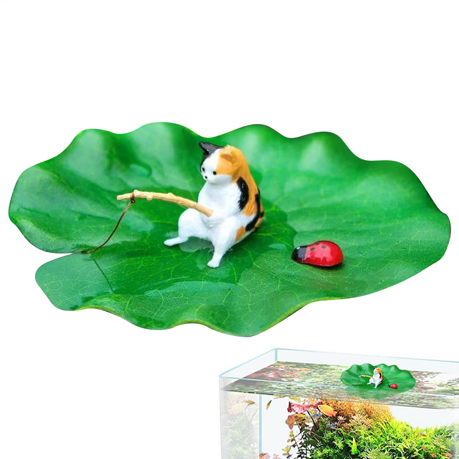 Aquarium Fish For Beginners - Aquarium-Dekoration: Schwimmende Katze beim Angeln –
