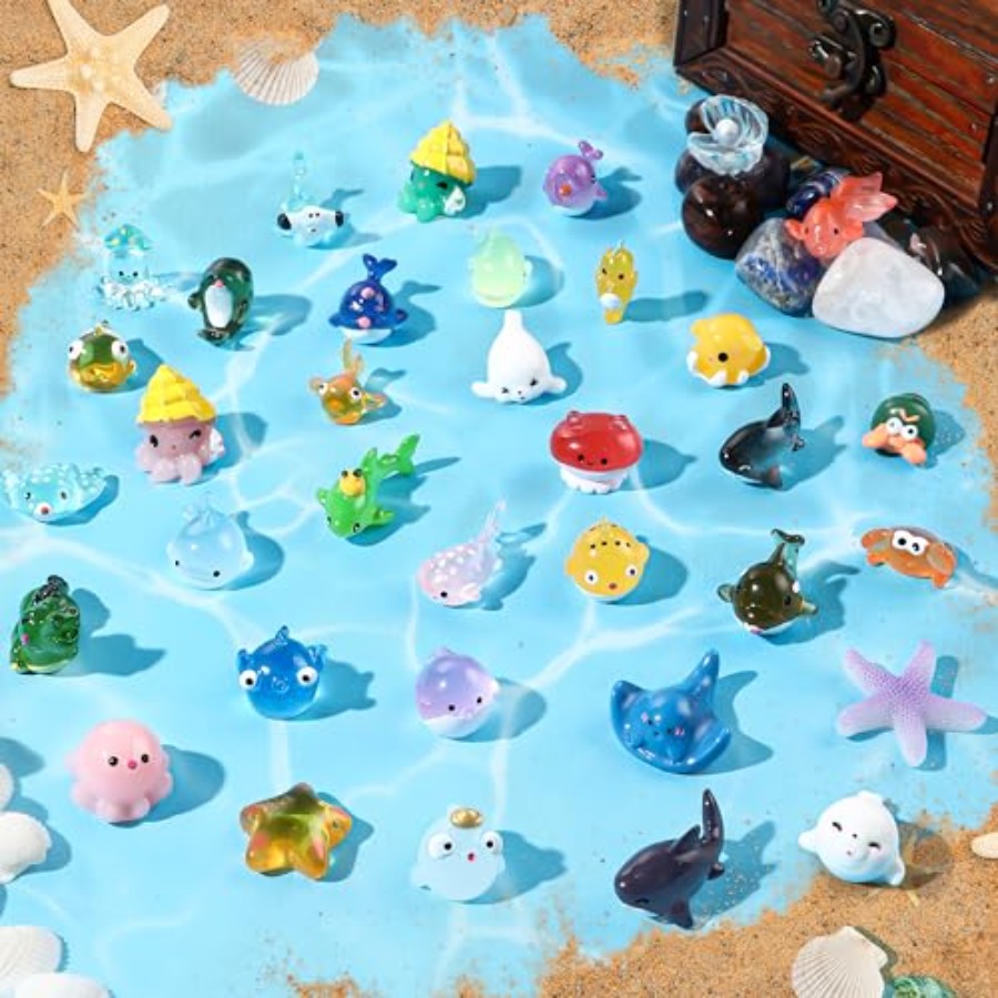 Aquarium Fish Japan - Harz-Tierfiguren, kleine Meerestiere, Meereslebewesen aus Kunststoff,