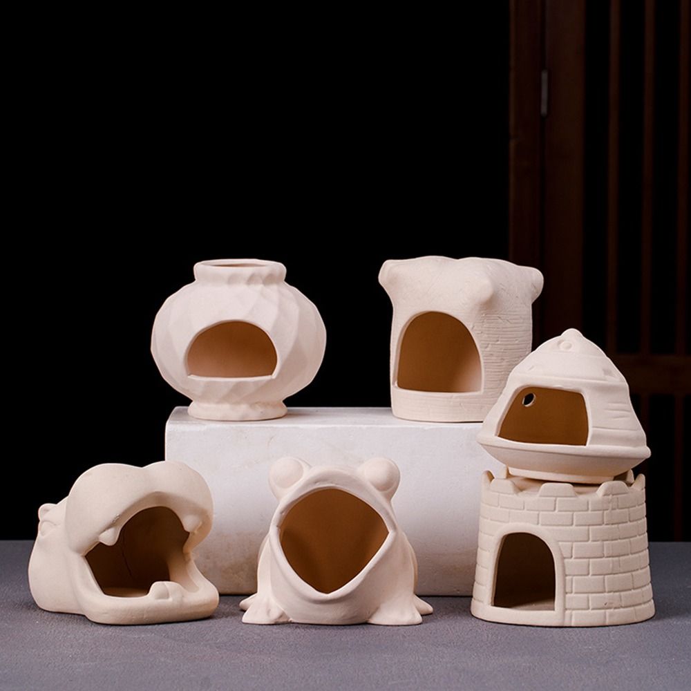 Aquarium Fish Hideout - Keramik-Aquarium-Garnelenversteck, dekorativer, multifunktionaler Fischversteck, kreatives Zuchthaus