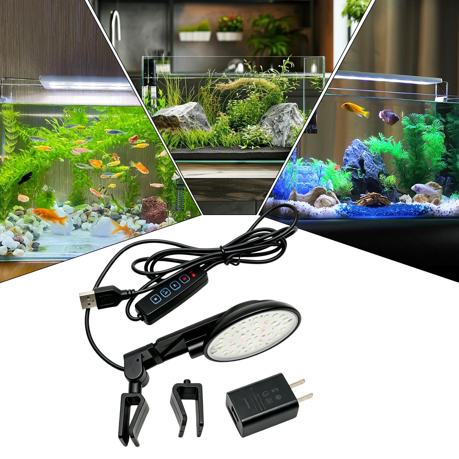 Aquarium Fish For Beginners - Aquarium-LED-Licht, wasserdichte, blendfreie Klemmleuchte, verstellbare LED-Leuchte