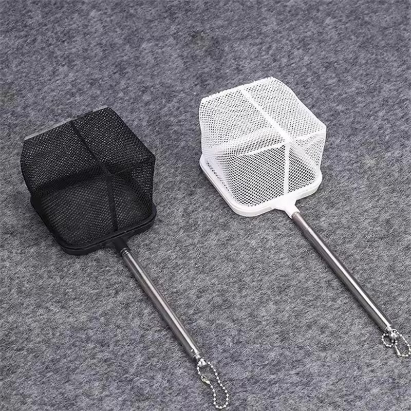 Aquarium Fish Net Small - 3D-Aquarium, kleine Fischschaufel, Teleskop-Fischernetz mit langem