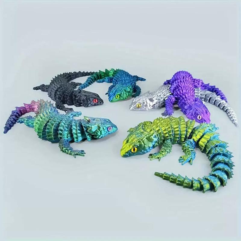 Aquarium Fish To Buy - 3D-gedruckte verbundene Eidechsen-Statuen-Ornamente, bewegliche Cartoon-Figuren, kreative