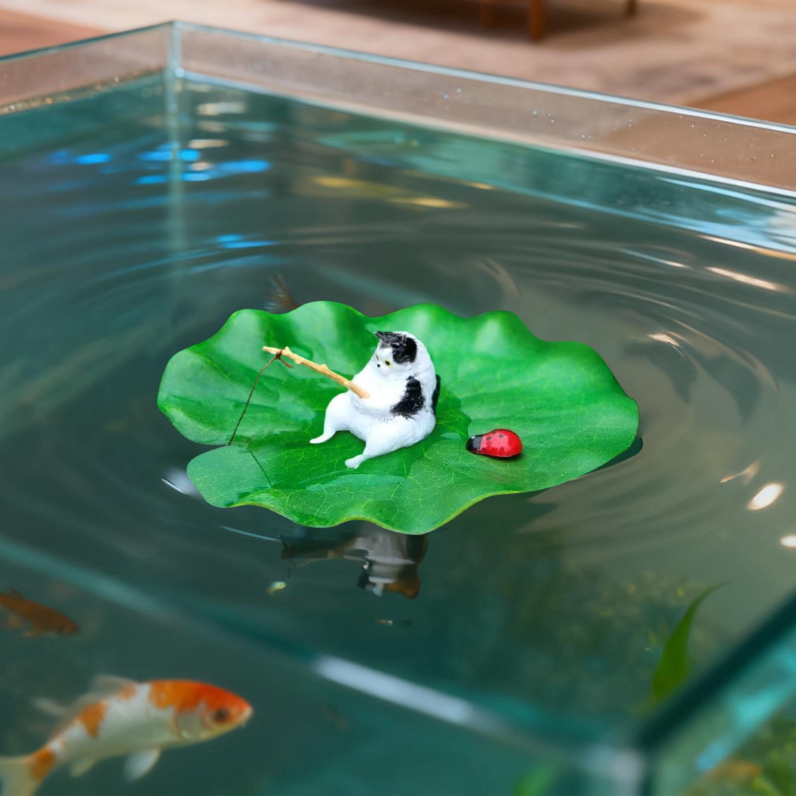 Aquarium Fish For Beginners - Aquarium-Dekoration: Schwimmende Katze beim Angeln –