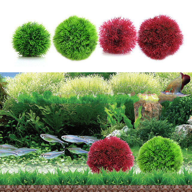 Aquarium Fish Ball - Simulation Gras ball Aquarium Dekor Ornament