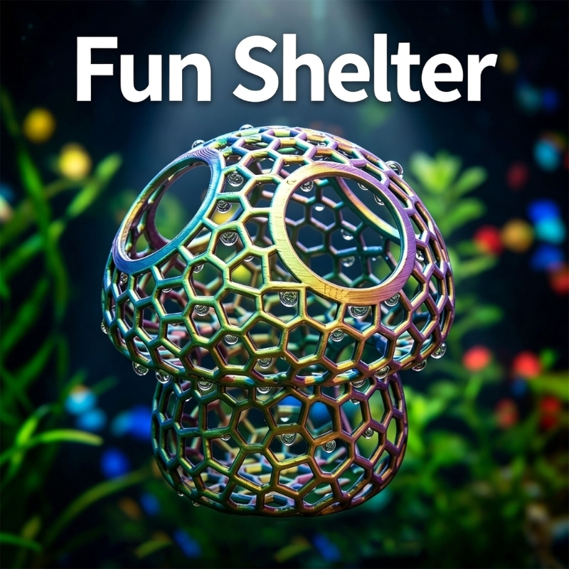 Aquarium Fish Hideout - E28F Höhlenhaus für Garnelen und Heimtierfische