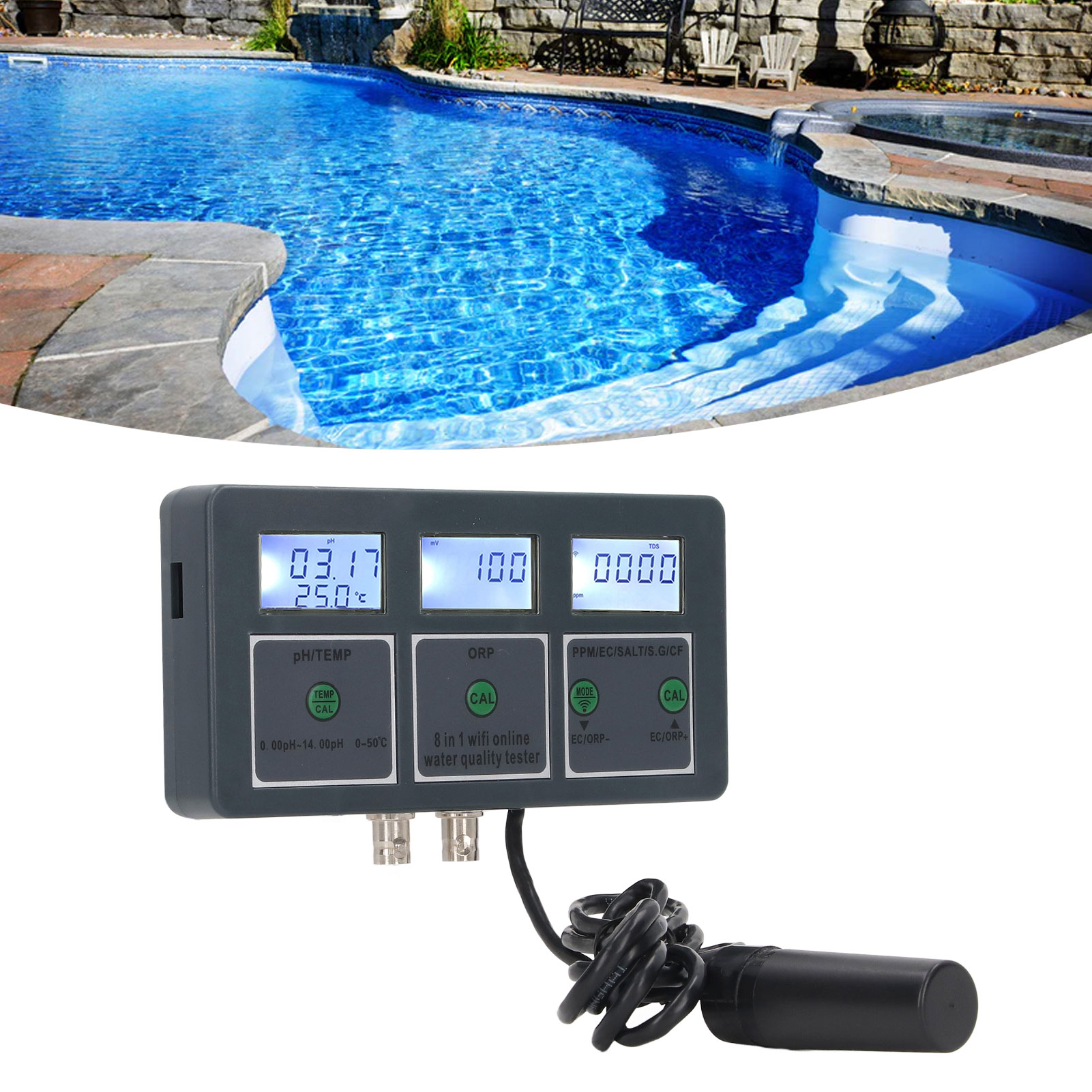 Aquarium Fish In Online - Wasserqualitätstester Multi-Parameter Wasserqualitätstester S.G PH EC