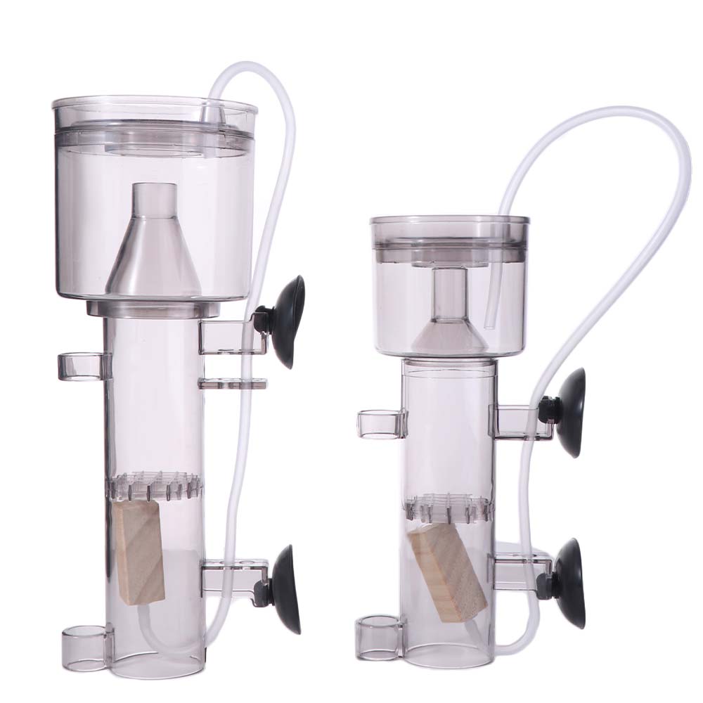 Protein Skimmer Reef - Saugnapf-Aquarium-Proteinabscheider aus Kunststoff mit Holz-Luftstein, pneumatischer