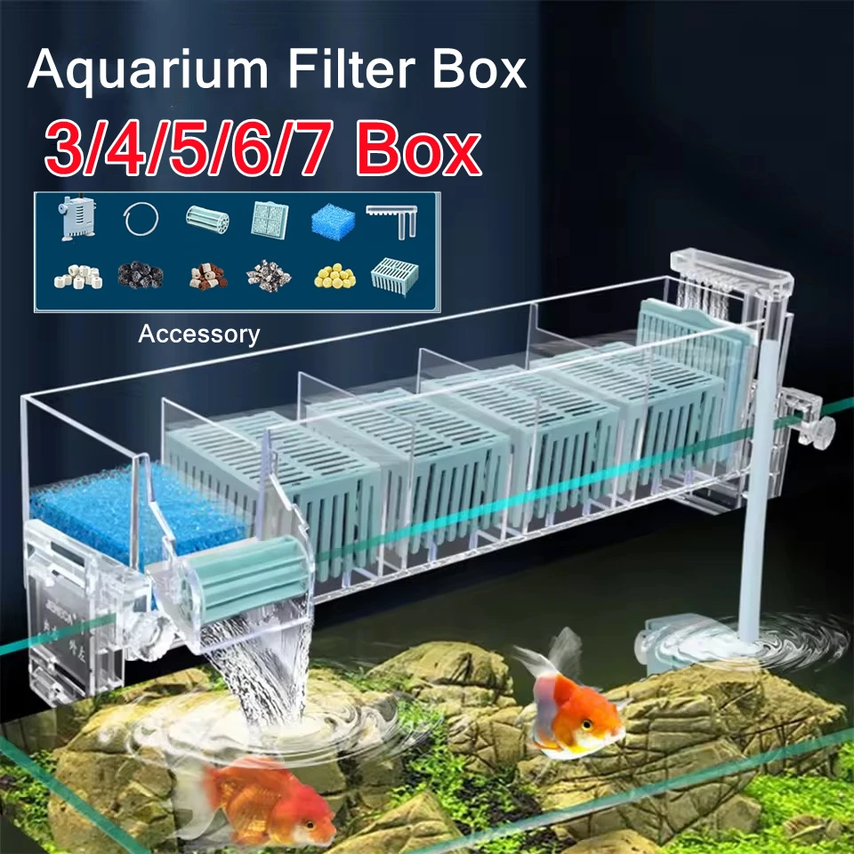 Aquarium Fish For Beginners - 220 V Aquarium Wand-Wasserfall-Filterrolle, zirkulierende Sauerstoffgeneration,