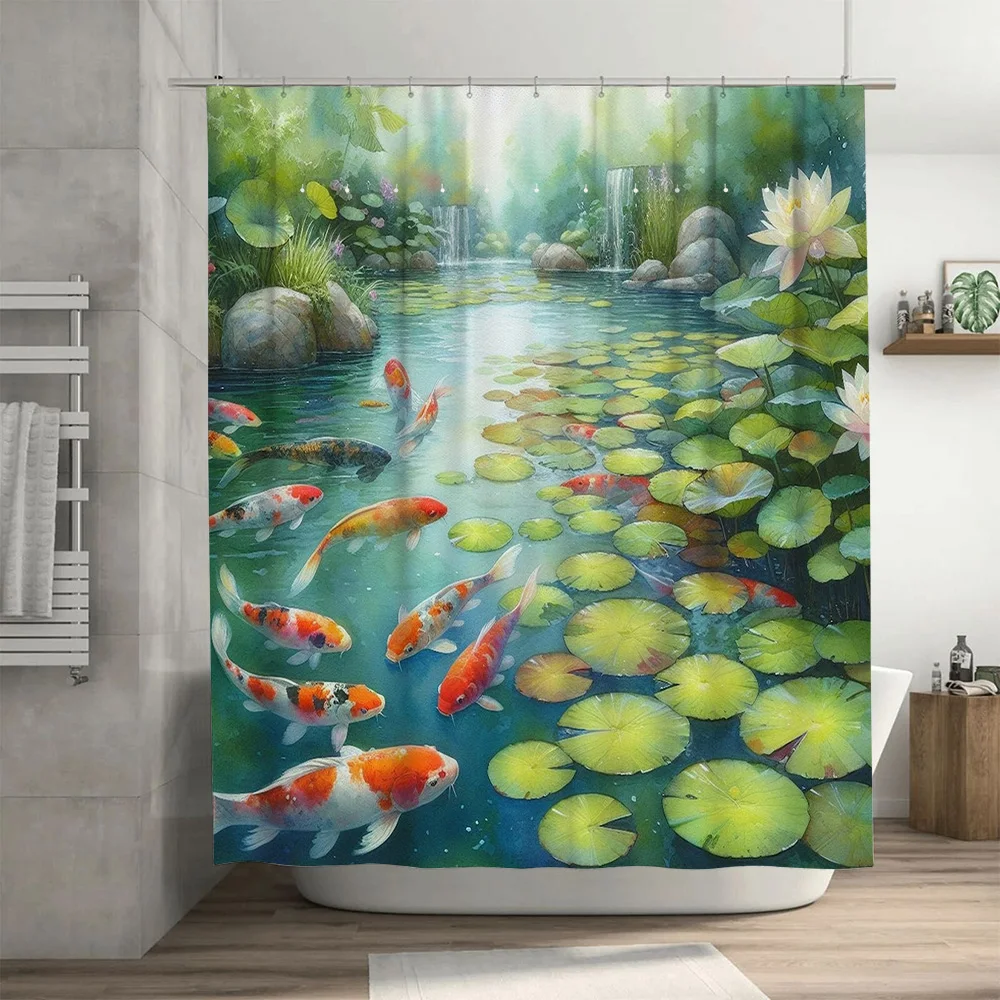 Lebhafter Fisch-Duschvorhang m – Aquarium Fish Koi Bewertung und Preis