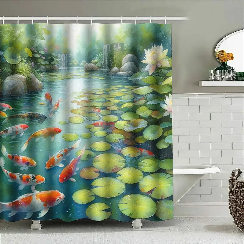Lebhafter Fisch-Duschvorhang m – Aquarium Fish Koi Bewertung und Preis