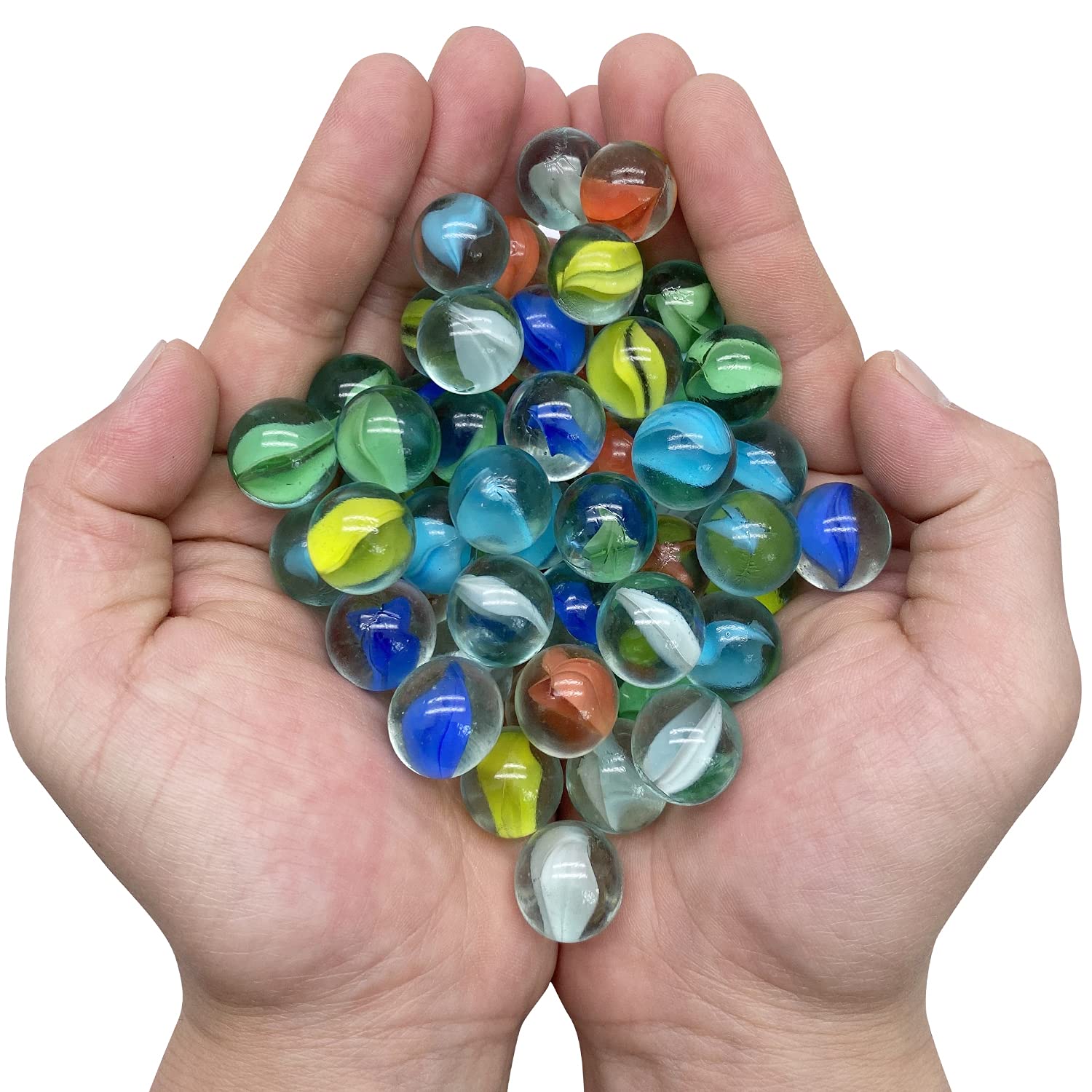 10/50PCS 25/14mm Bunte Glas Mu – Aquarium Fish For Beginners Bewertung und Preis