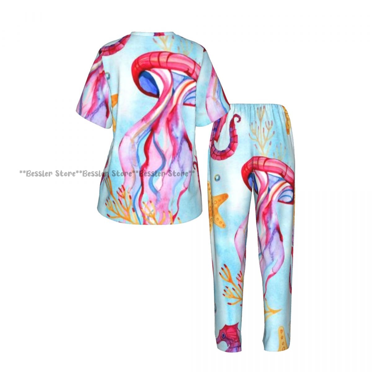 2-teiliges Damen-Pyjama-Set mi – Aquarium Fish Exotic Bewertung und Preis