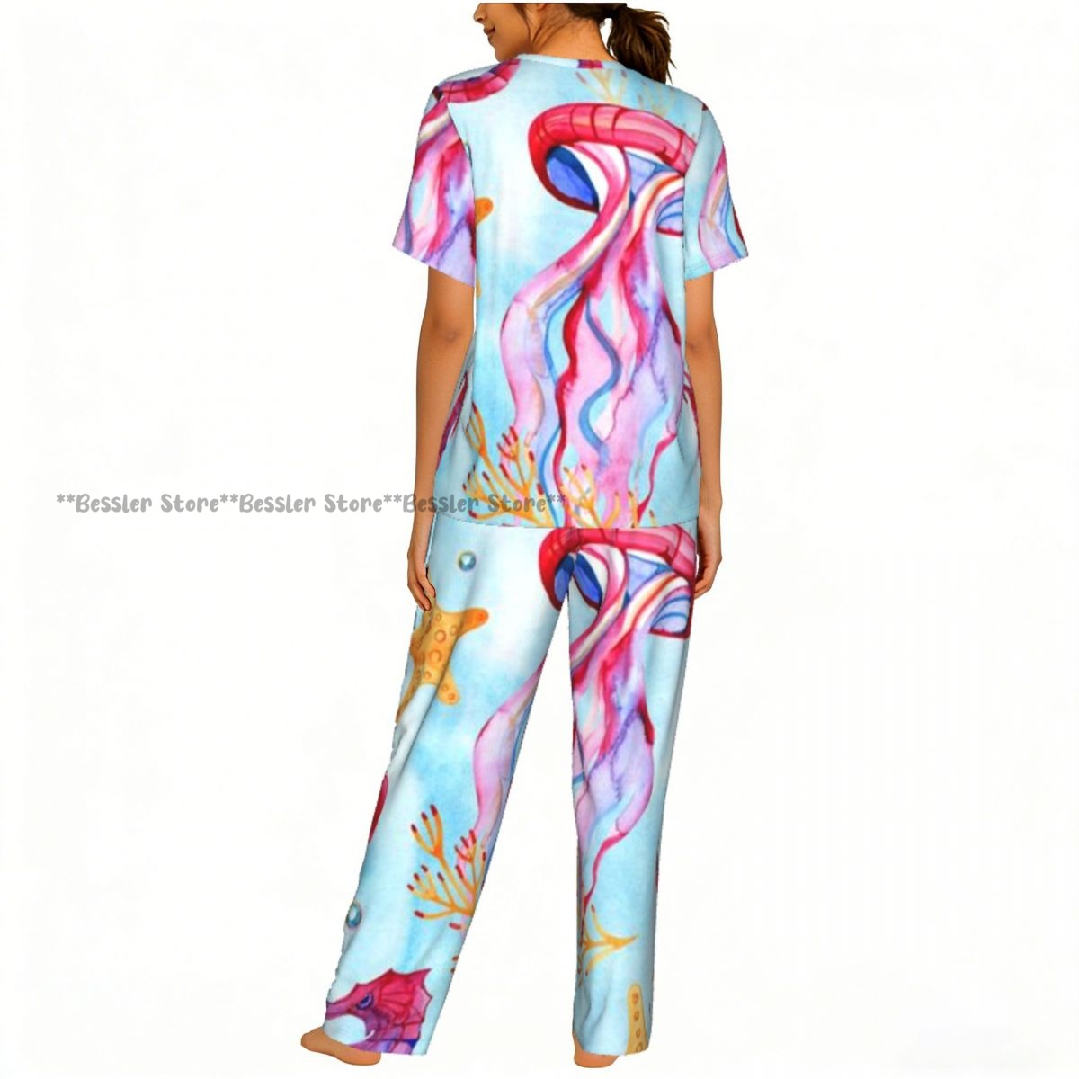 2-teiliges Damen-Pyjama-Set mi – Aquarium Fish Exotic Bewertung und Preis