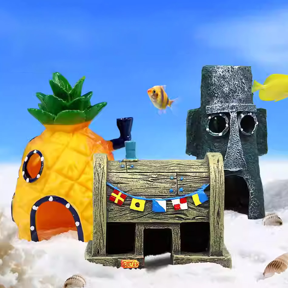 3 stücke Cartoon Aquarium Deko – Aquarium Fish Japan Bewertung und Preis