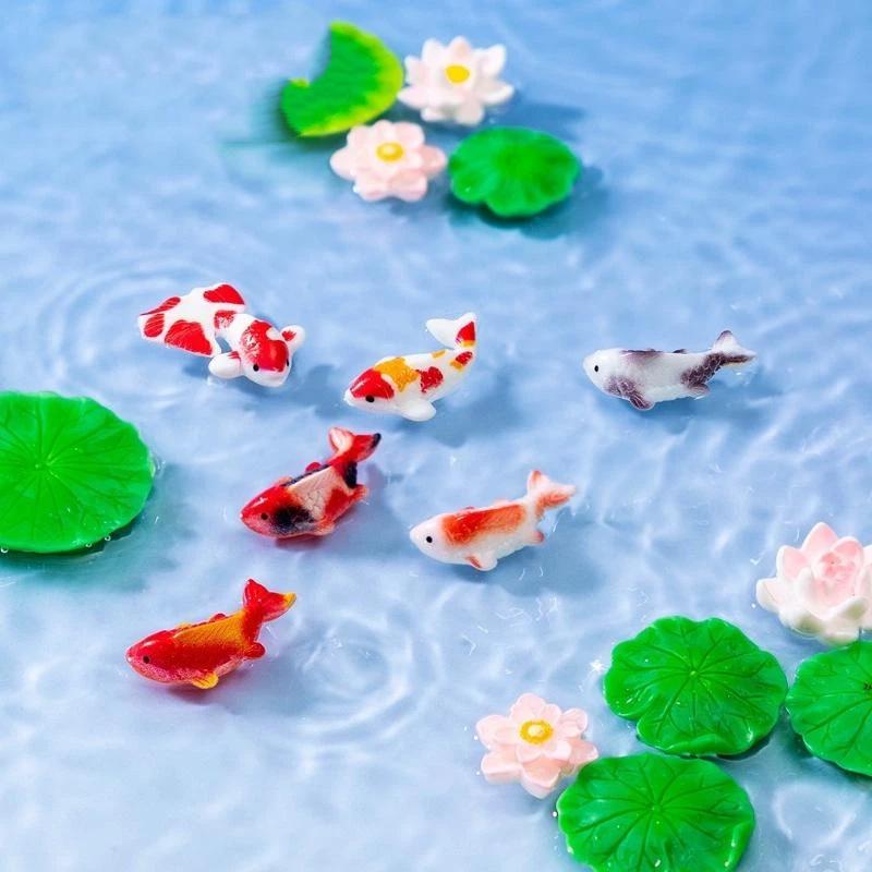Mini Harz-Koi-Fisch-Figuren, N – Aquarium Fish Koi Bewertung und Preis