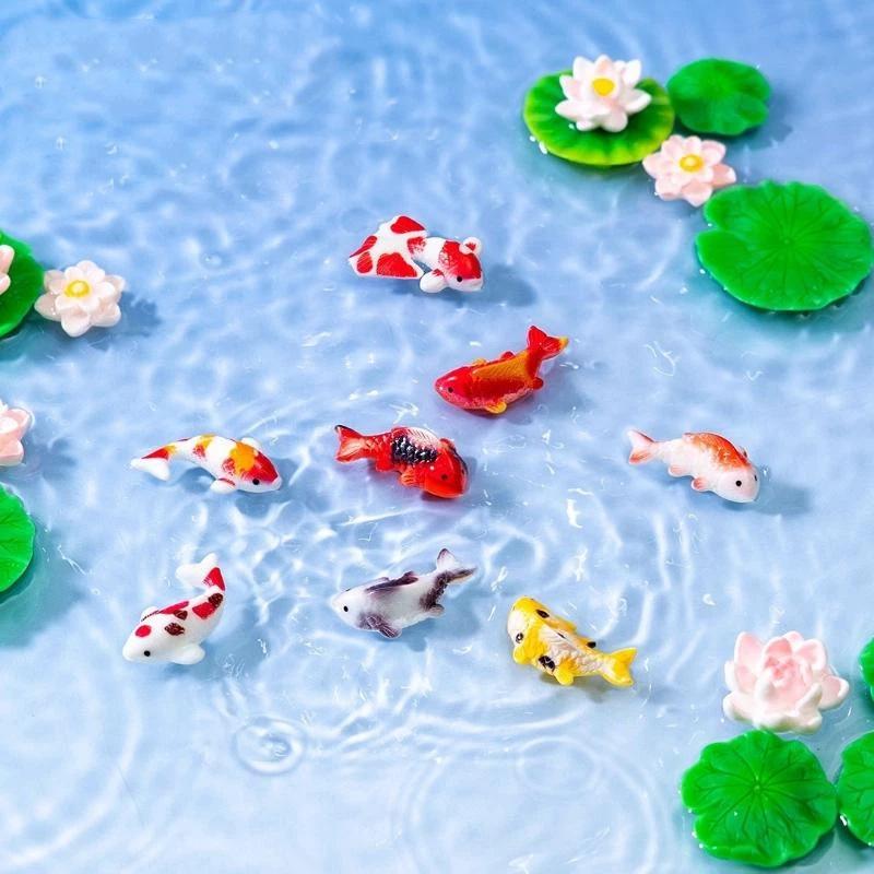 Mini Harz-Koi-Fisch-Figuren, N – Aquarium Fish Koi Bewertung und Preis