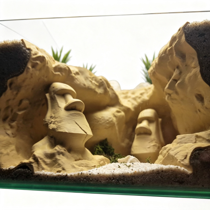 3D-Gedruckter Osterinsel-Kopf/ – Aquarium Fish Hideout Bewertung und Preis